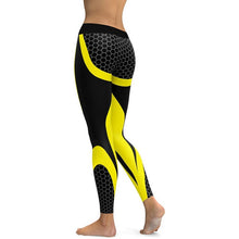Load image into Gallery viewer, Hayoha Mesh Pattern Print Leggings fitness Leggings For Women Sporting Workout Leggins Elastic Slim Black White Pants