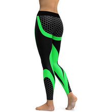 Load image into Gallery viewer, Hayoha Mesh Pattern Print Leggings fitness Leggings For Women Sporting Workout Leggins Elastic Slim Black White Pants